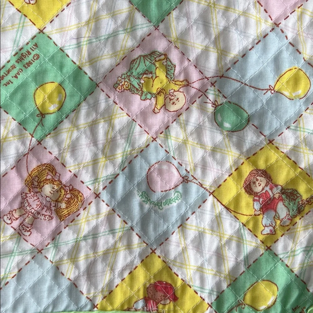 Vintage Cabbage Patch Kids Patchwork quilted diaper Bag, 1983